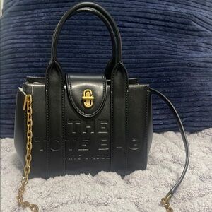 Marc Jacobs Black and Gold Tote Bag